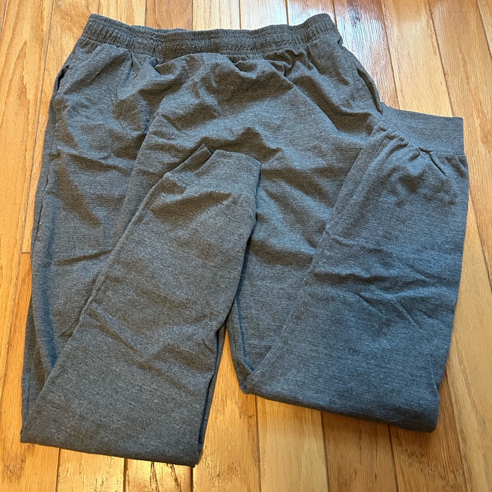 Men's Gray Fleece Joggers - Comfortable Everyday Sweatpants